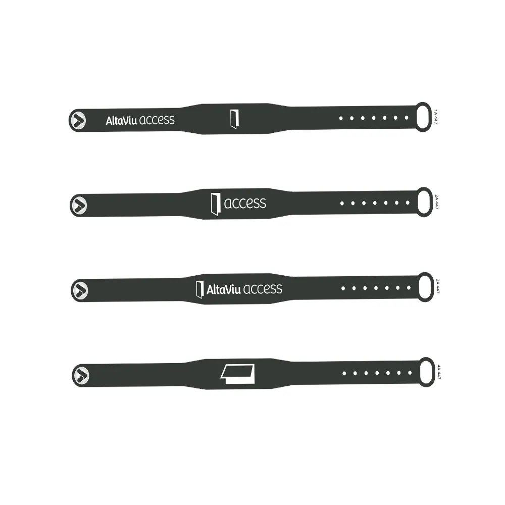 Waterproof QR Code Printed Em4200 TK4100 ID Key Card RFID Wristband 125khz For Access Control 7