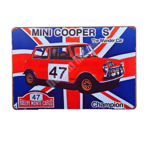 Mini Cooper Car - Vintage Tin Signs/Wooden Signs - 20*30cm/30*40cm