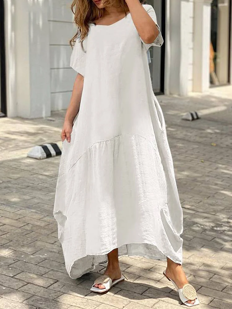 Women's Plus Size Cotton Maxi Dress