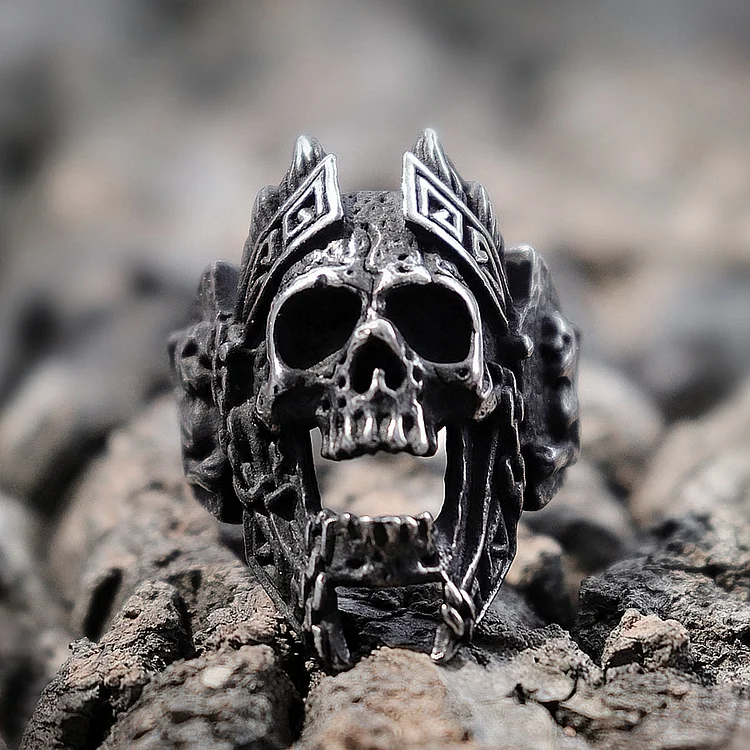 God of War Ares Stainless Steel Skull Ring