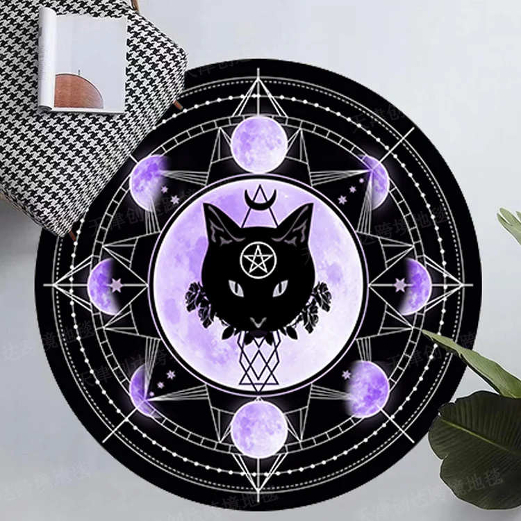 Halloween Witchy Black Cat Dark Magic Cat Summoning Circle SP16508