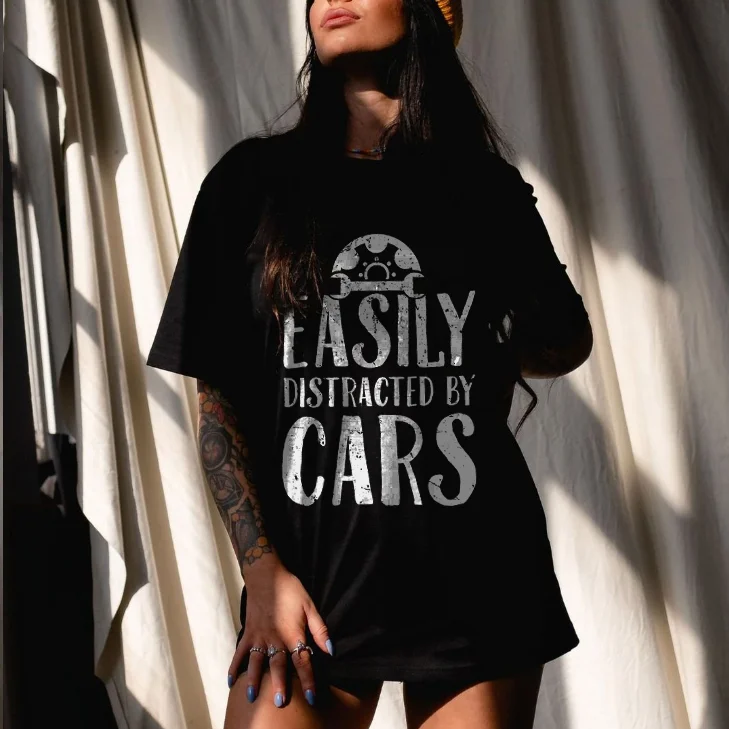 Easily Distracted By Cars T-shirt - Devcarry