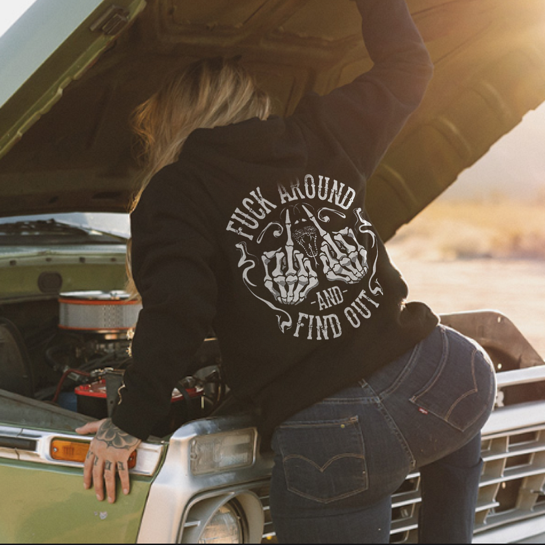 F*ck Around And Find Out Printed Women's Hoodie - Devcarry