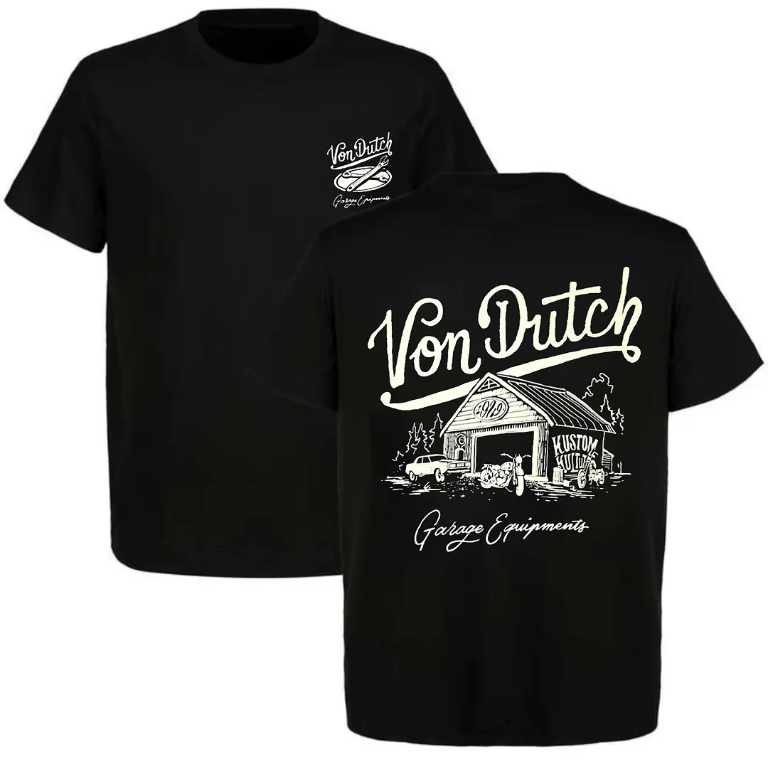 Von Dutch Garage Equipment Printed Unisex Oversized T-shirt - Devcarry