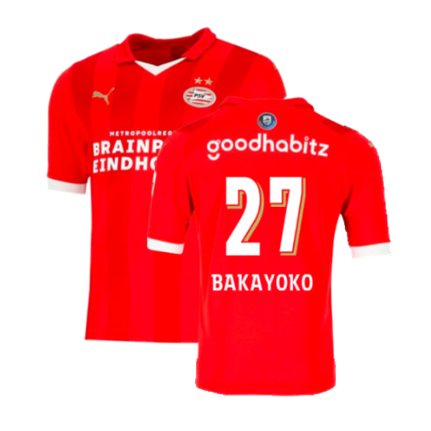 PSV Eindhoven Johan Bakayoko 27 Home Shirt Kit 2023-2024