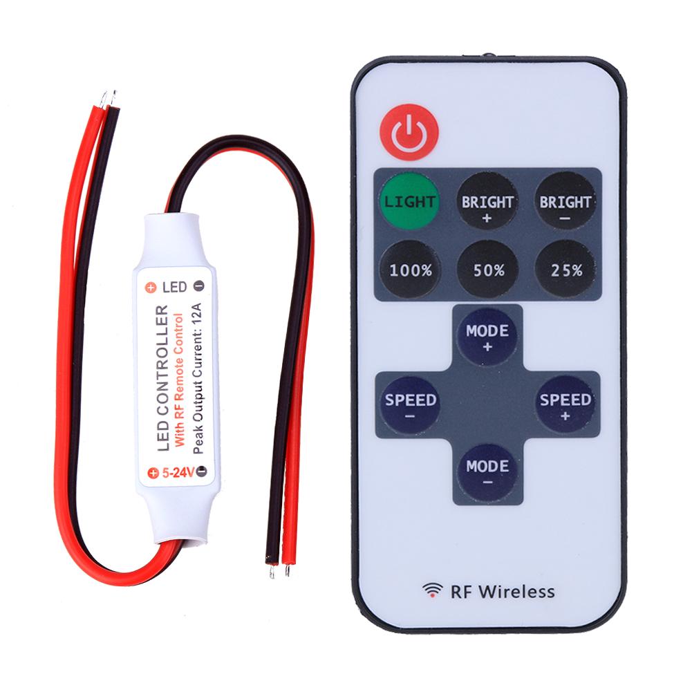 5-24V 11Key Rf Remote Controll Mini Dimmer For Single Color Led Strip Light, 501 Original
5-24V 11Key Rf Remote Controll Mini Dimmer For Single Color Led Strip Light, 501 Original