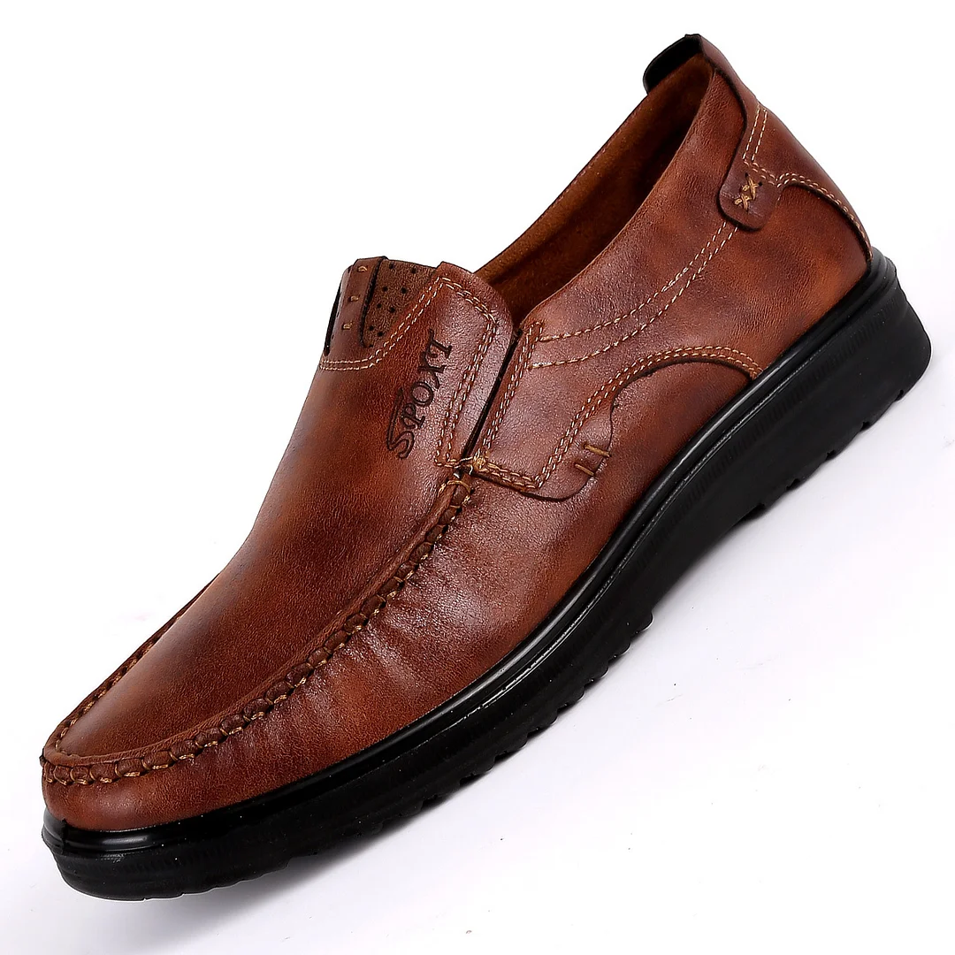 Letclo™ Men's Casual Breathable Leather Shoes letclo Letclo