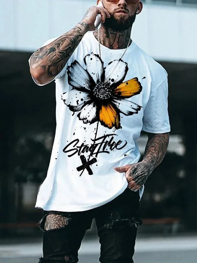 Men's FLOWER Cotton Tee socialshop