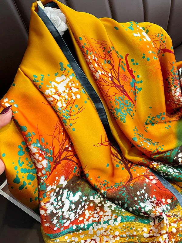 Stamped Sun protection Wash Painting Shawl&Scarf