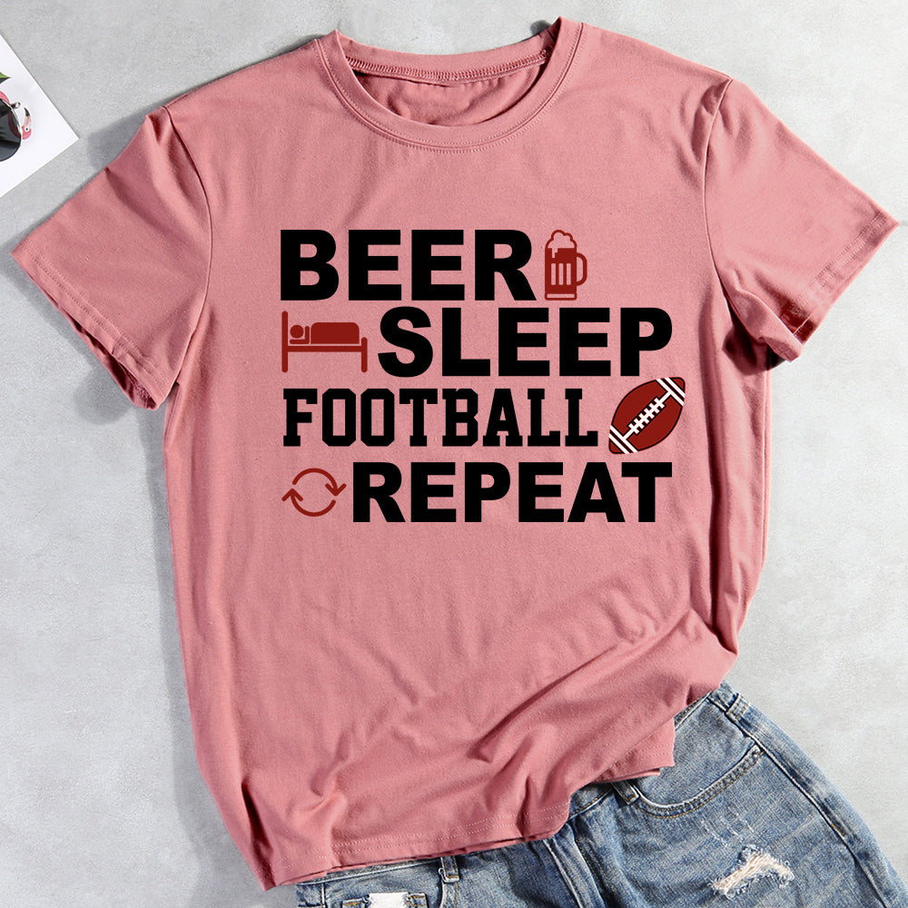 Beer Sleep Football Repeat T-shirt 014053-Guru-buzz