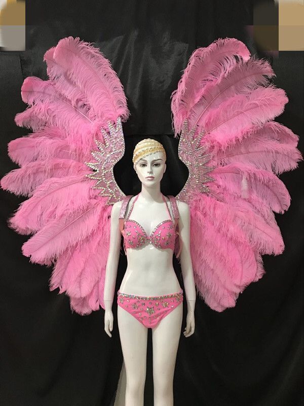 VCSHOES Dance party costumes evening gowns weddings street dances carnival costumes dance costumes belly dances White Pink