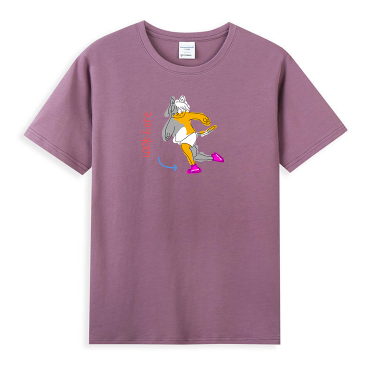 Unisex Just Soso Shirts Cat's Sneaker Grape Purple