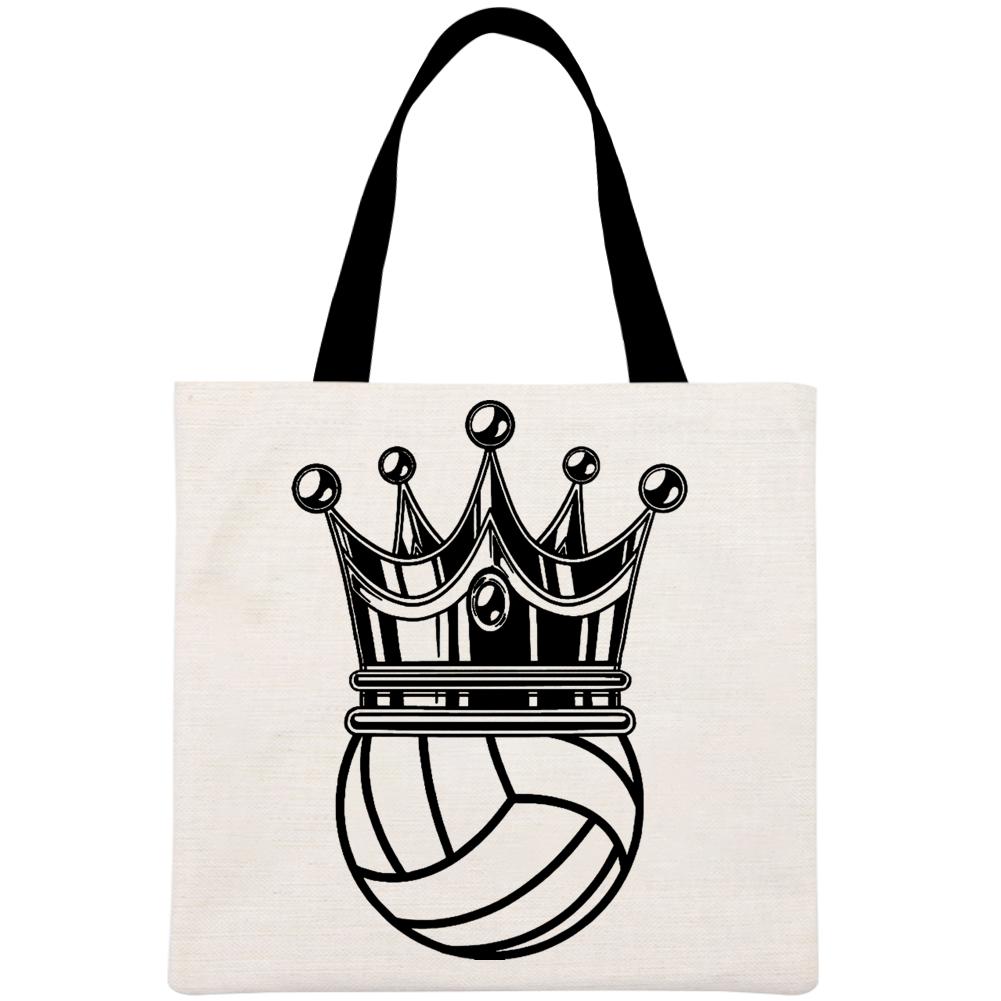 Women's beach volleyball king Printed Linen Bag-Guru-buzz
