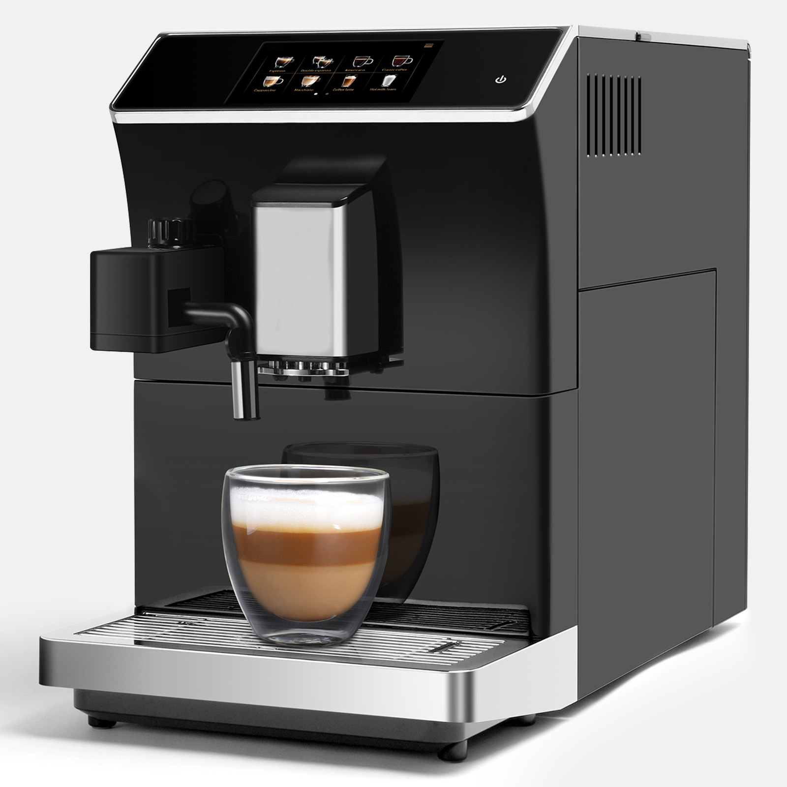 Mobile macchina caffè inox con cassetto + tramoggia caffè lato destro e  vano a giorno - PROF. 70 cm Mobili macchina caffè