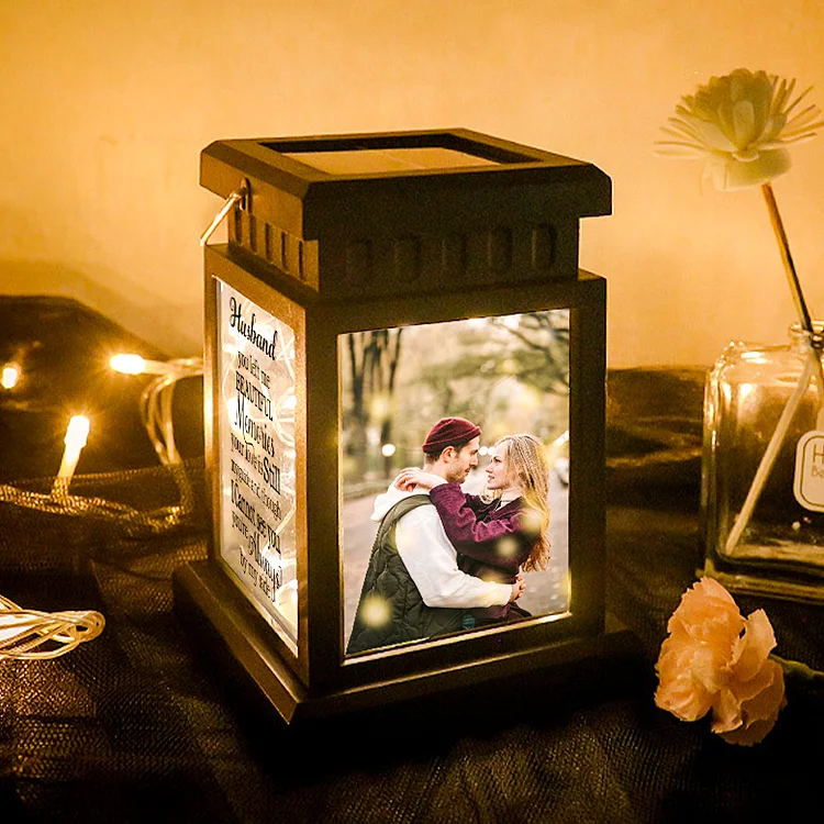 Personalized Photo Lantern Lamp Loss of Husband Memorial Sympathy gift
