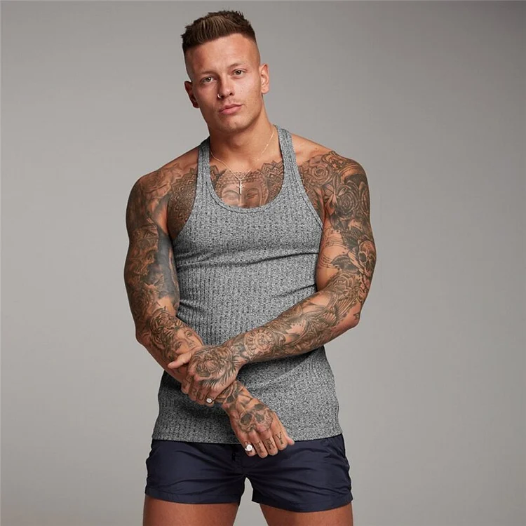 Men Bodybuilding and Fitness Clothing Shirt Mens Tops