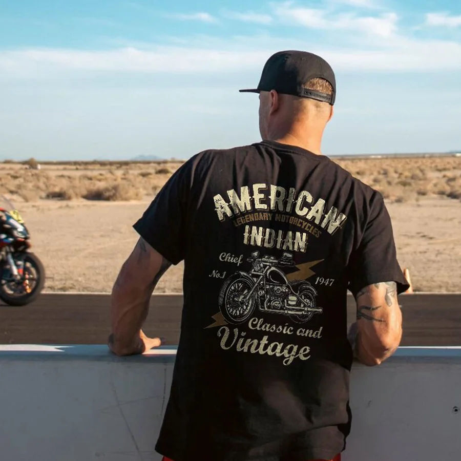 American Indian Classic And Vintage Printed Men's T-shirt - Devcarry
