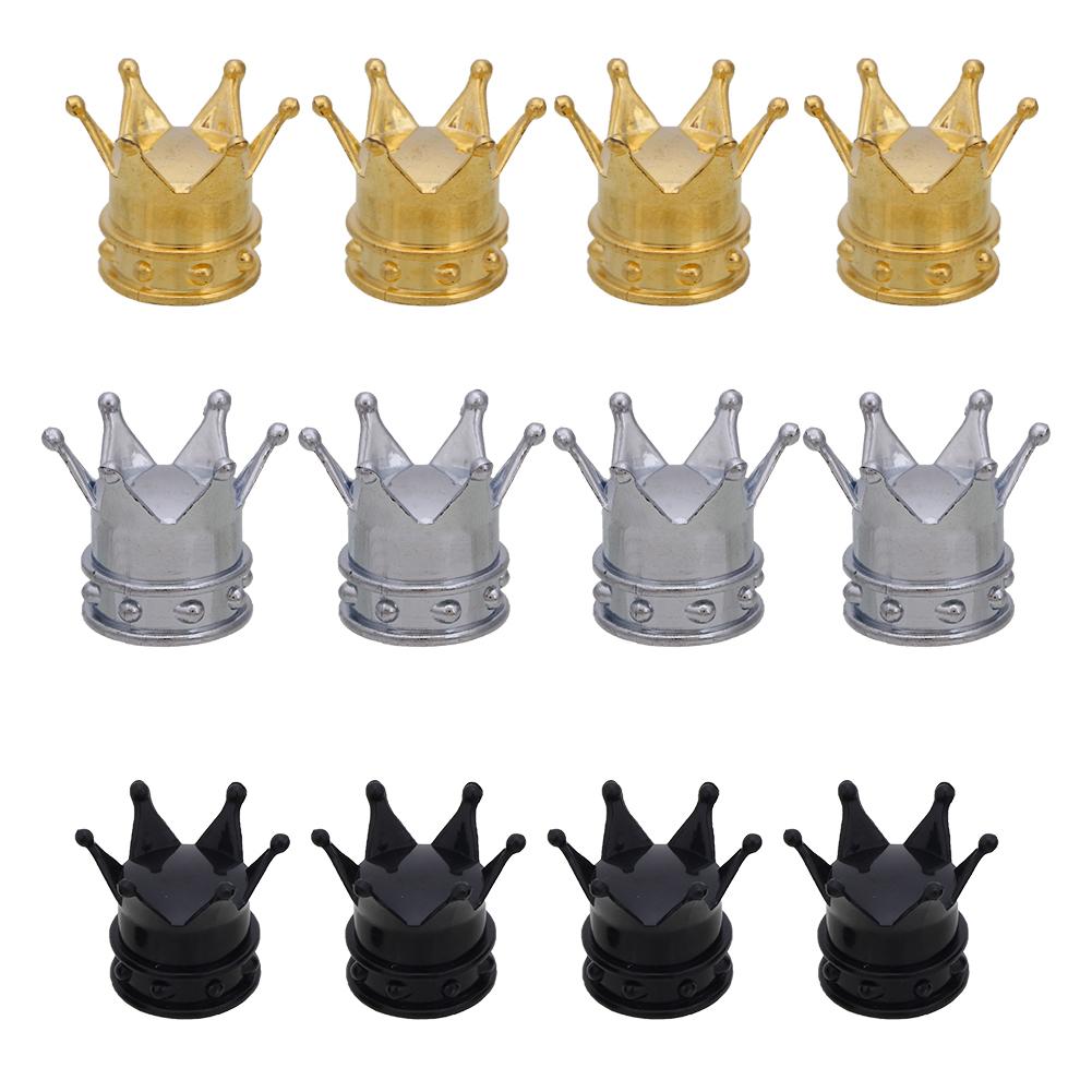 4pcs Universal Crown Style Car Tire Air Valve Stem Caps Dust Covers, Black, 501 Original
4pcs Universal Crown Style Car Tire Air Valve Stem Caps Dust Covers, Black, 501 Original
