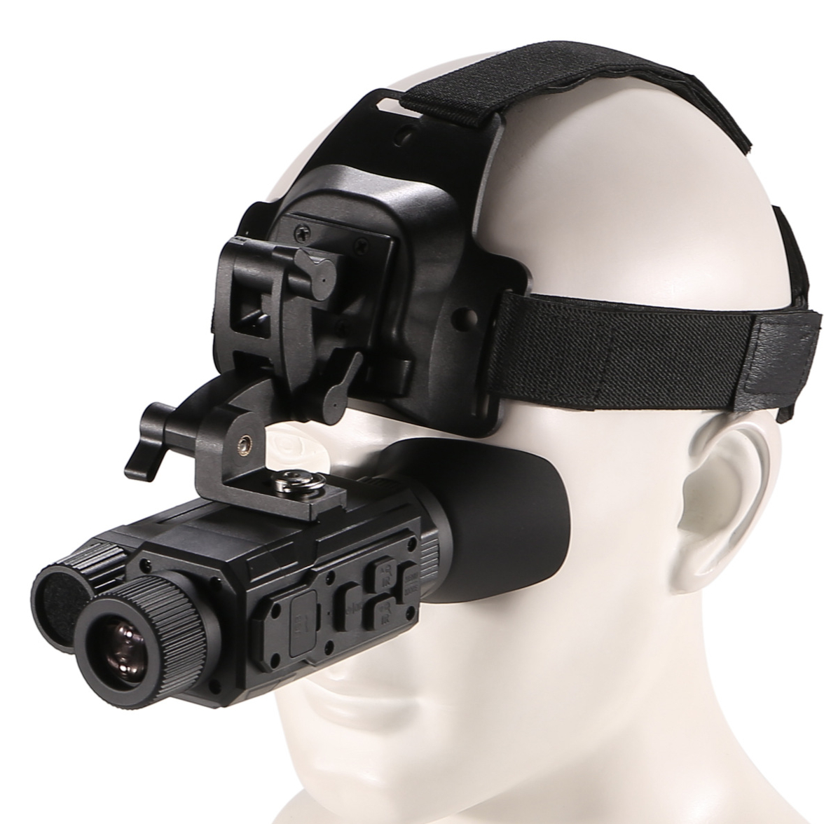 BekinTek Helmet Mounted Night Vision Monocular Head Mountable NVG Goggles Rechargeable Optics Telescope IR Full Dark Night View Camera 7x Infrared 8x Digital Zoom 1080 Video Record 8M Photo with 32G TF Card