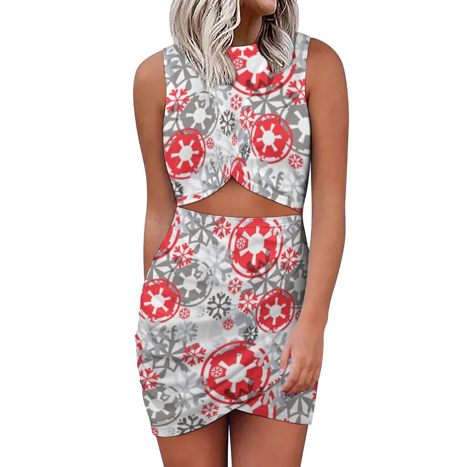 holiday bodycon dress Wine Red V-Neck Bodycon Dress