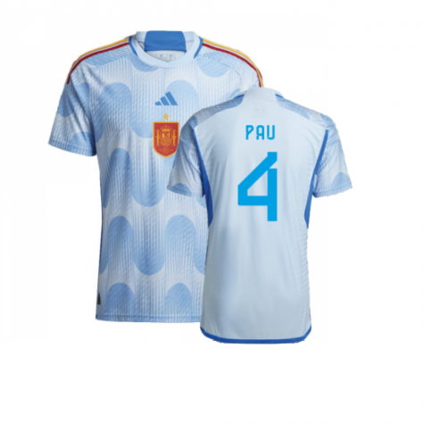 Spain Pau Torres 4 Away Shirt Kit World Cup 2022