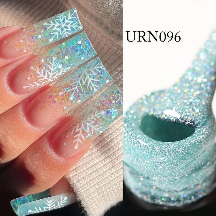UR SUGAR 7.5ml Glitter Sequins Gel Nail Polish Manicure Winter Christmas Festival Nail Gel UV LED Soak Off Nail Art Gel Varnish