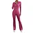 Ejimei Long Sleeve Jumpsuit Women Zipped Turn-down Collar Rompers Full Body Tight Fitting Woman Overalls Solid Ladies Flare Pants 2025