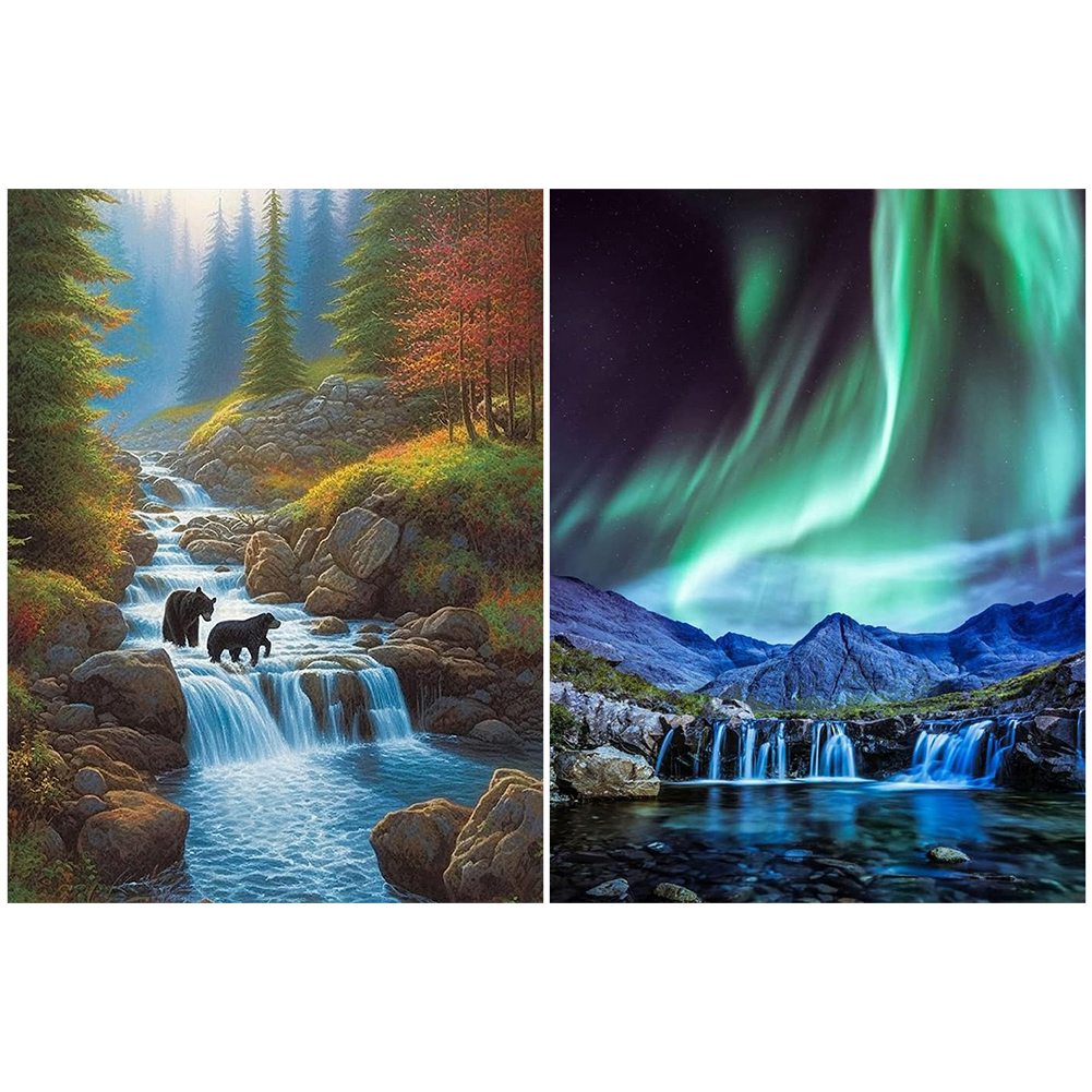 Aurora Diamond Painting Kit for Adults, 5D Northern Lights Diamond Gem Art  Kits