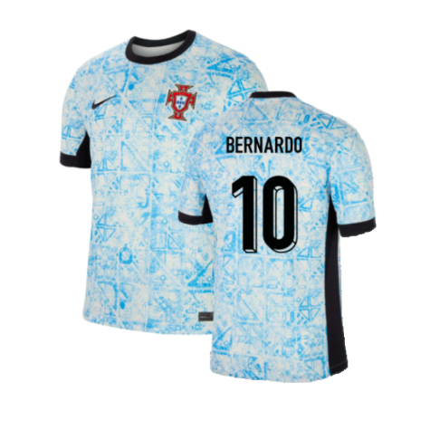 Portugal Bernardo Silva 10 Away Shirt Kit Euro 2024