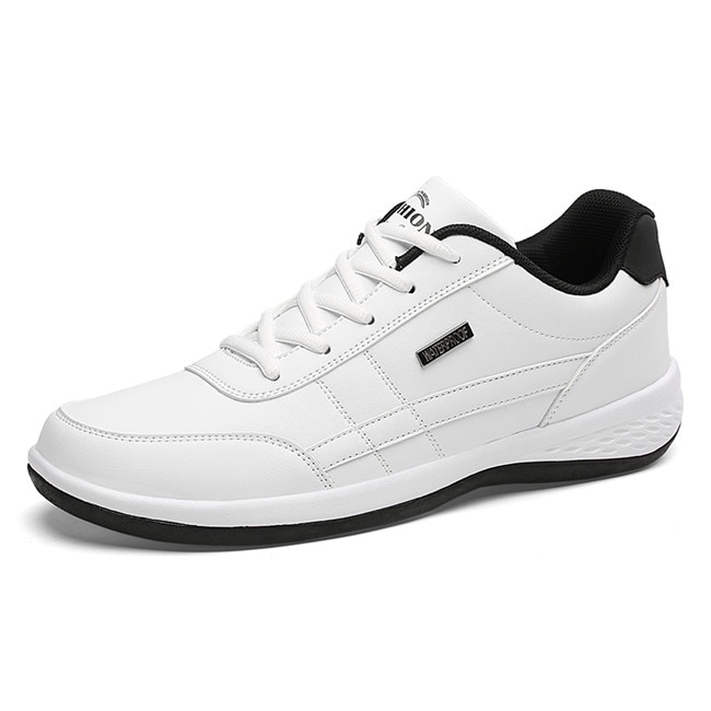 Men's Casual Breathable Lace-up Leather Sneakers Shoes | ARKGET