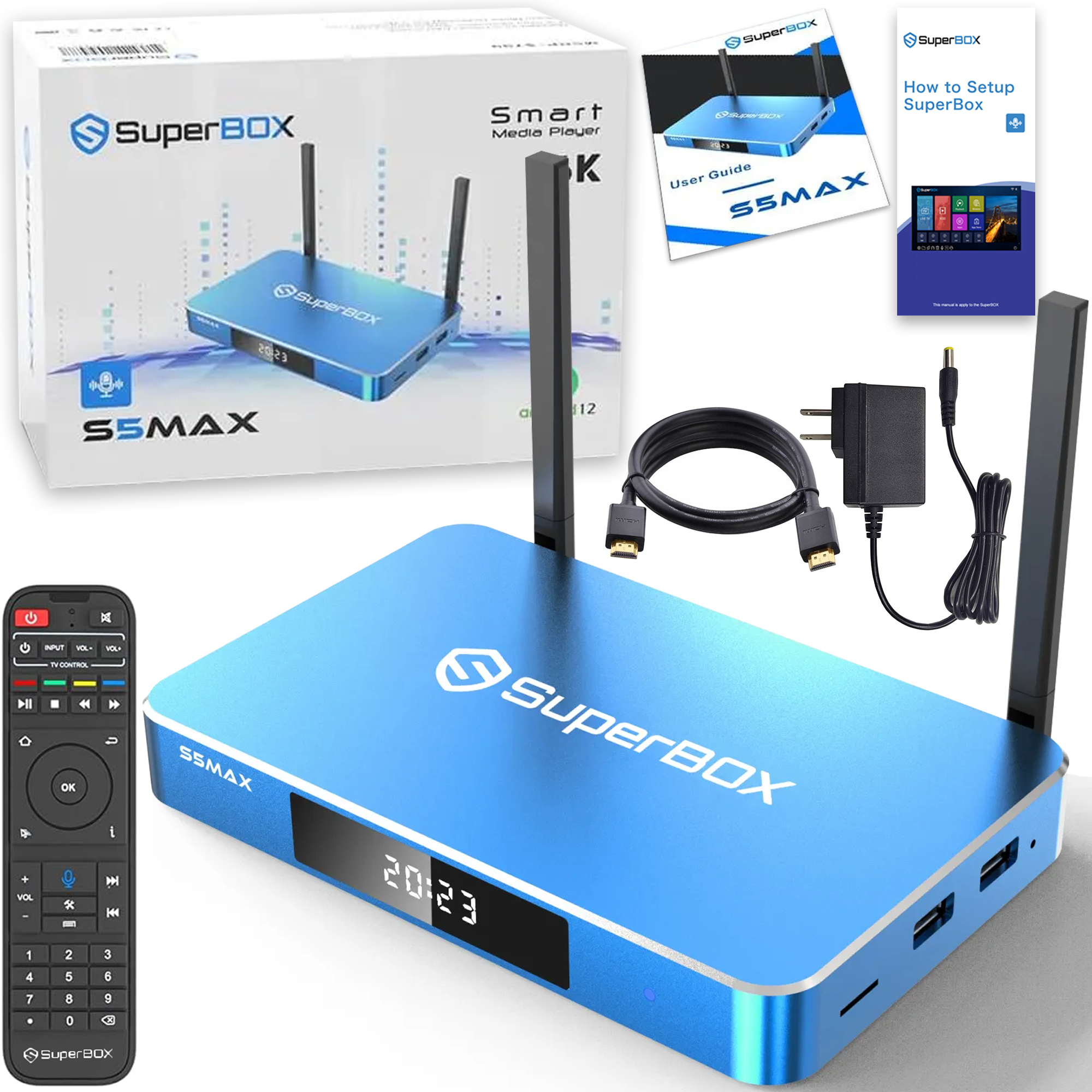 SuperBox S6 Elite Ultra Android TV Box 2024 – 4GB RAM, 128GB ROM, Android 12, Voice Remote, 4K