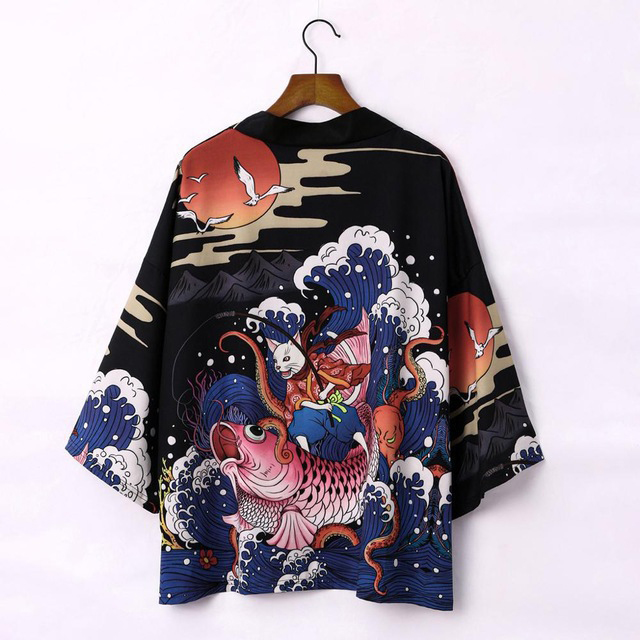 Unisex Kimono Cape Robe Sun Protection Shirt / TECHWEAR CLUB / Techwear