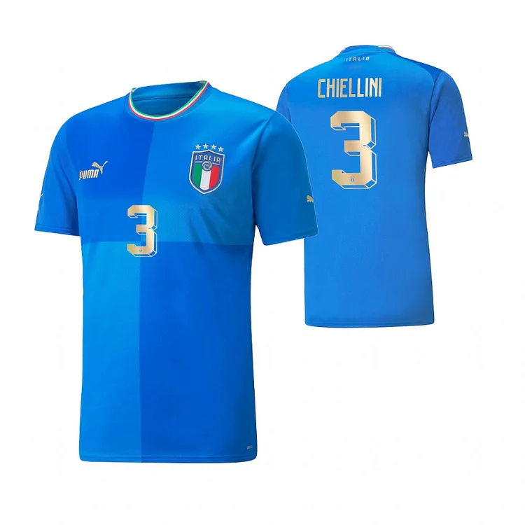 Italy Giorgio Chiellini 3 Home Shirt Kit 2022-2023