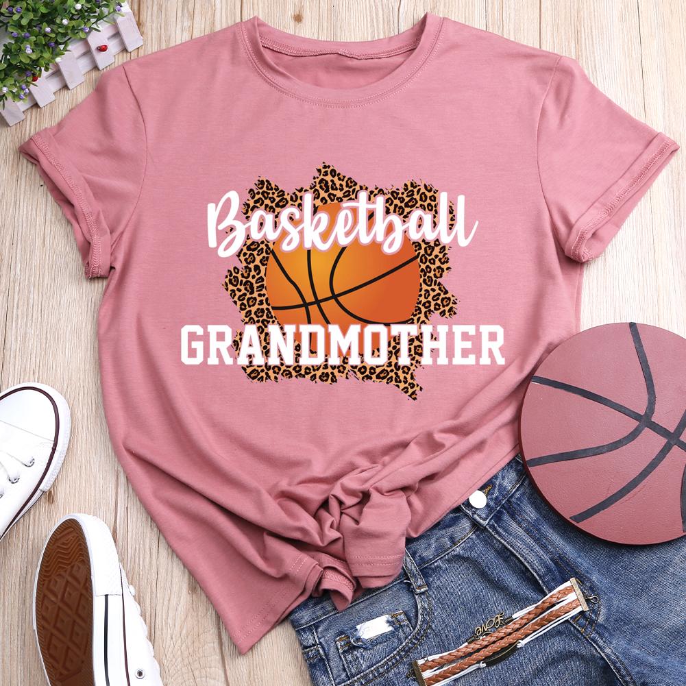 Basketball Grandmother Round Neck T-shirt-011950-Guru-buzz