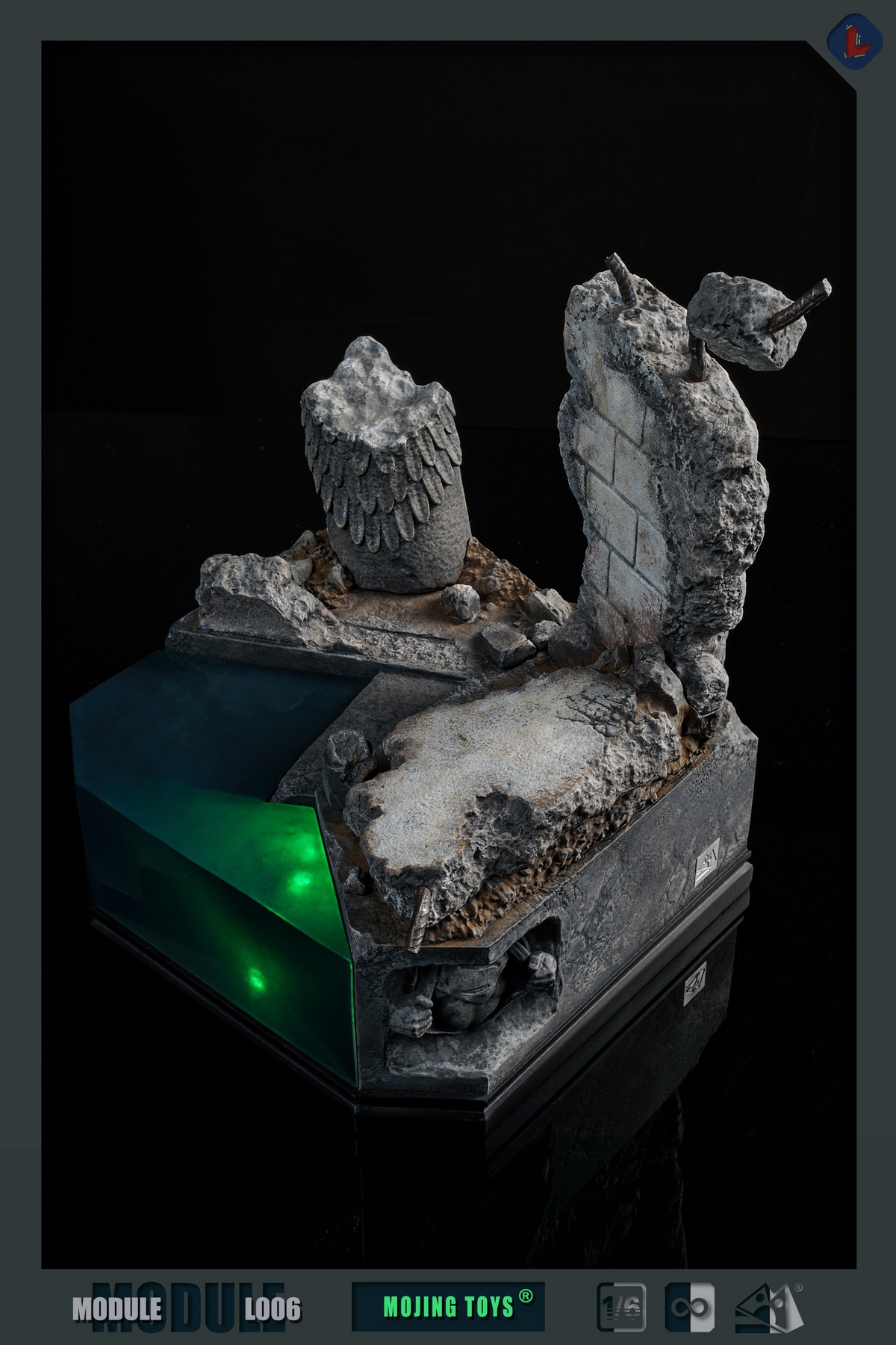 mOjingToys 1/6 クリプトナイト ルーインズ ジオラマ L006 mOjingToys L006 Kryptonite Ruins Base Scene Resin F 1/6