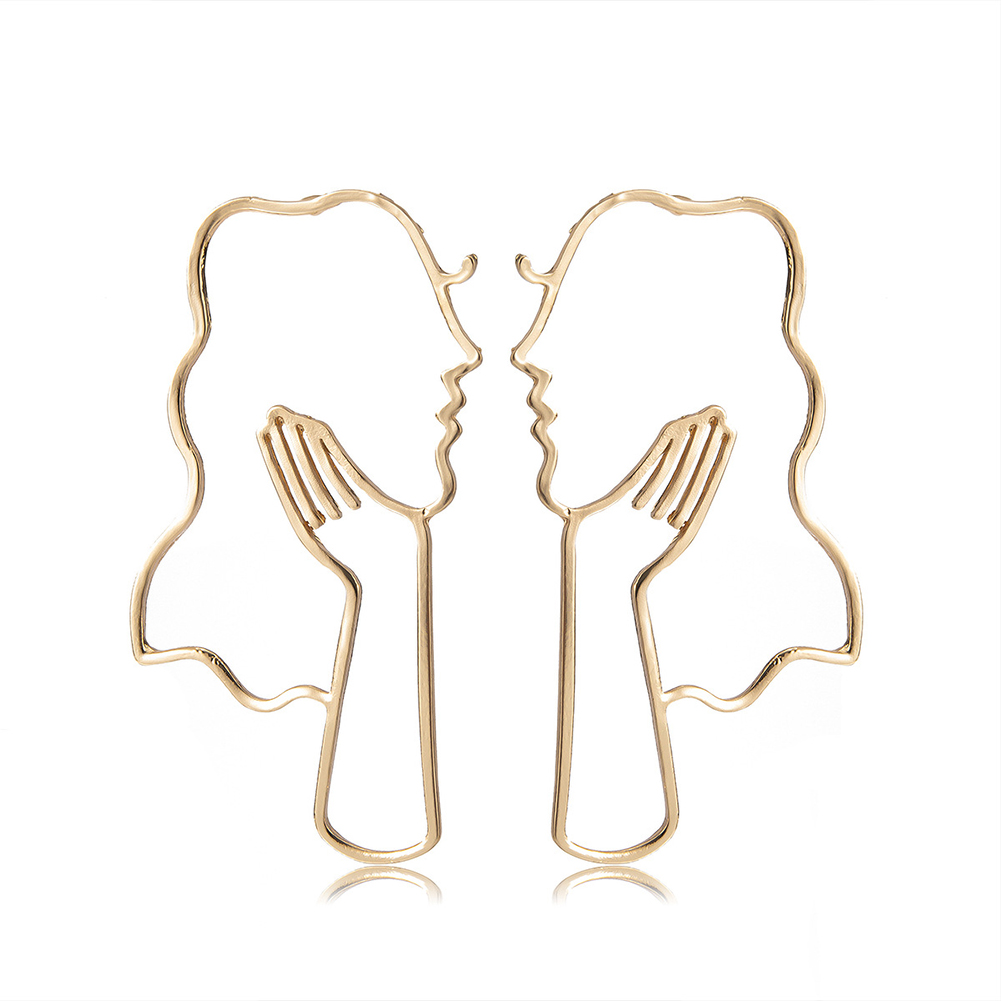 Exaggerated Portrait Dangle Drop Earrings Female Fashion Stud Ear Jewelry, Gold, 501 Original
Exaggerated Portrait Dangle Drop Earrings Female Fashion Stud Ear Jewelry, Gold, 501 Original