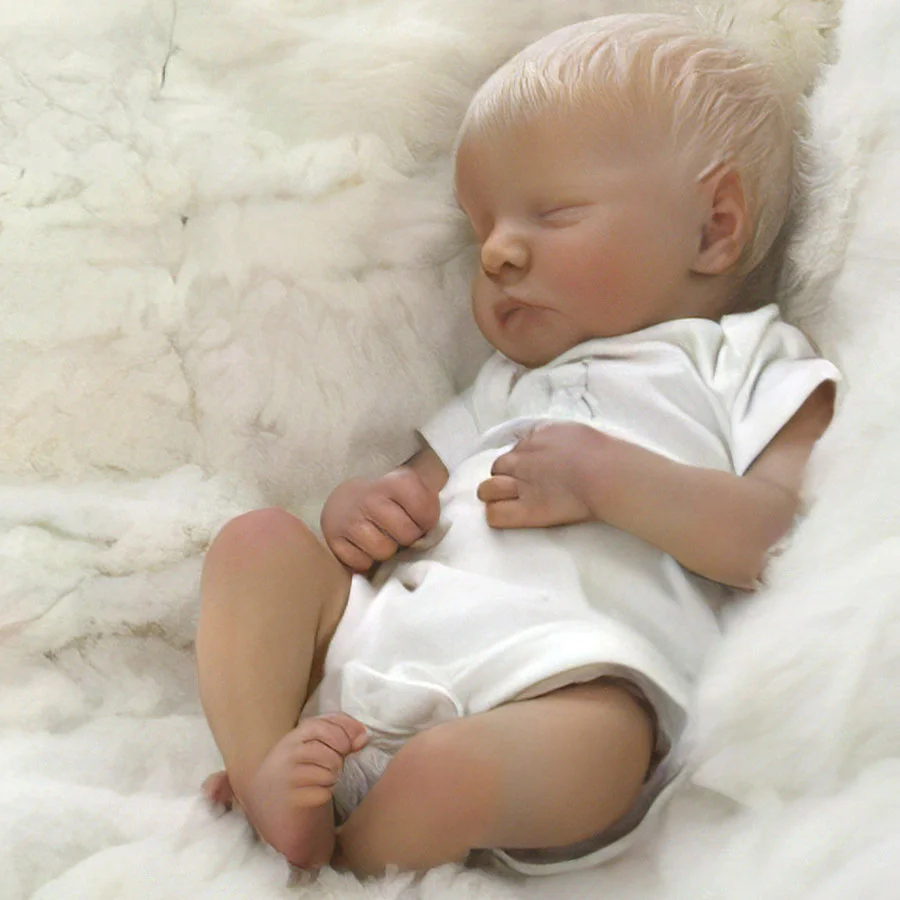 [New Series!] Real Newborn Reborn Baby Boy Realistic 12'' Eyes Closed Reborn Baby Doll Named Cristian