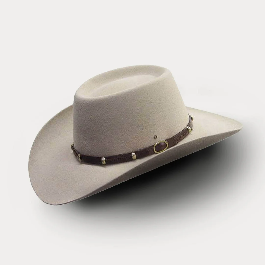 The Boss 100X  Cowboy Hat-Natural-3.5" Brim, 4" Crown--Made in Australia