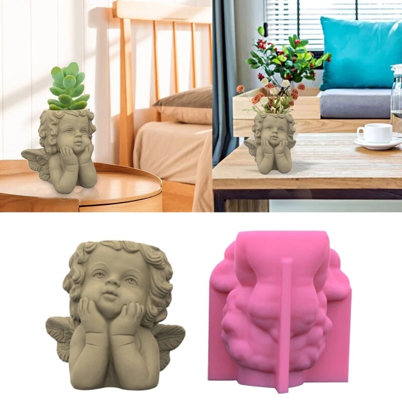 Geometric Gypsum Flower Pot Silicone Resin Mold Epoxy Resin Casting Mold Succulent Vase Cement Mold Pen Holder Mold