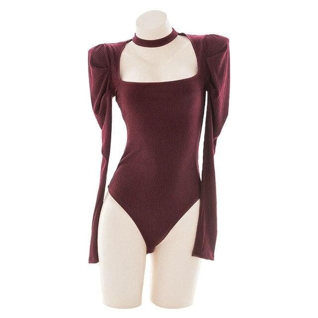 Sweet Lolita Open Chest Neck Ring Thin Knitted Jumpsuits SP171