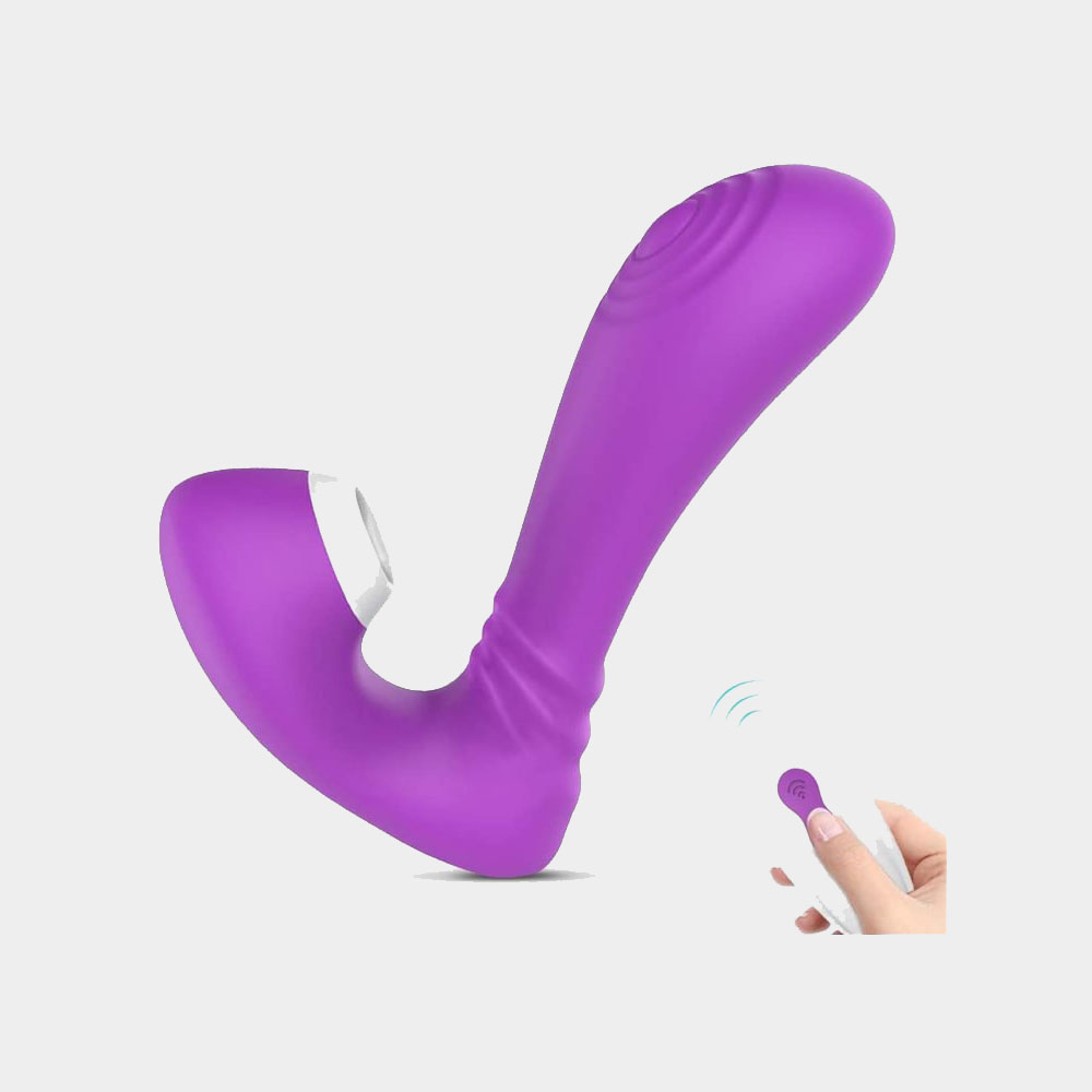 SUCKING VIBRATOR CLITORAL VIBRATOR G-SPOT WEARABLE DILDO WIRELESS REMOTE  CONTROL COUPLES WOMEN VIBRATOR 2 IN 1 ORAL SUCKING & VIBRATING ADULT SEX TOY
