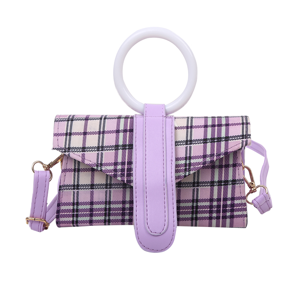 Fashion Plaid Crossbody Bag PU Women Round Handle Shoulder Handbag -Purple, 501 Original
Fashion Plaid Crossbody Bag PU Women Round Handle Shoulder Handbag -Purple, 501 Original