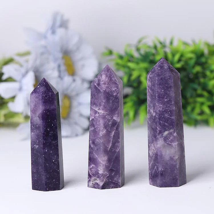 High Quality Purple Lepidoite Towers Points Bulk For Decoration