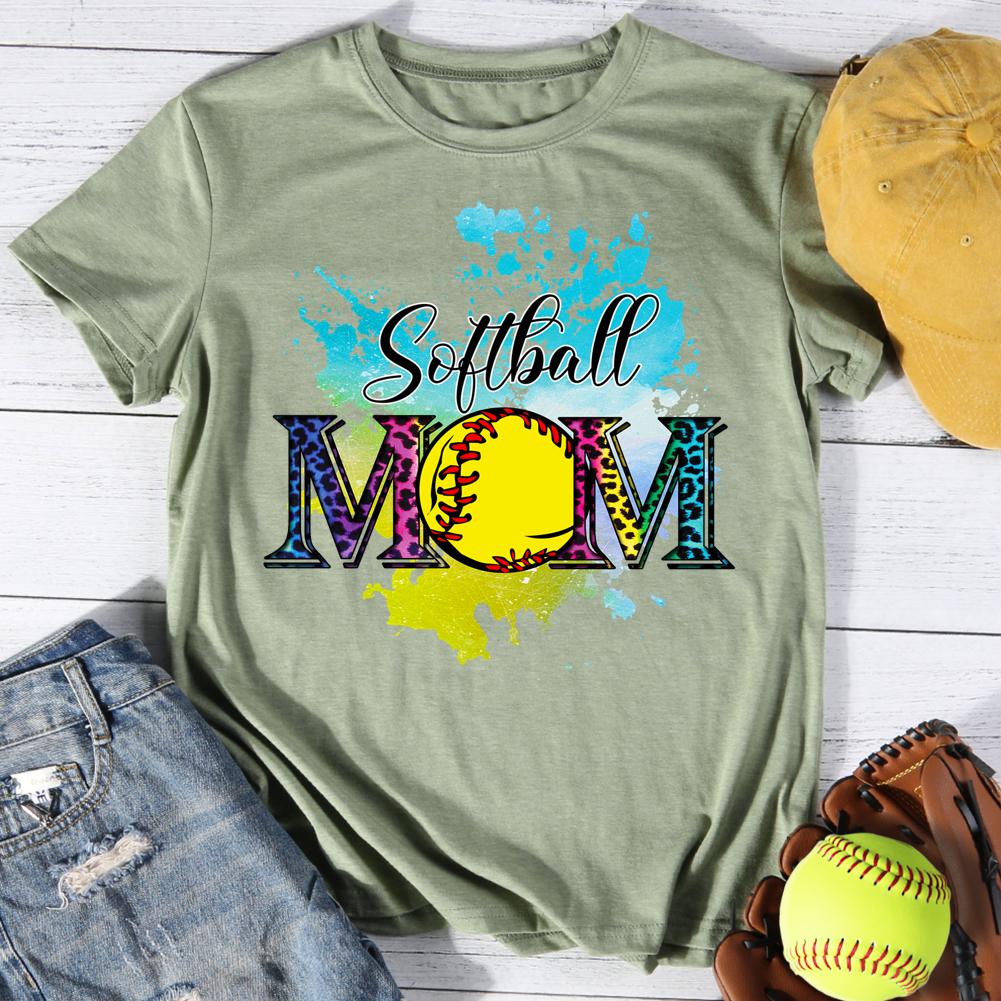 softball mom Round Neck T-shirt-0024343-Guru-buzz