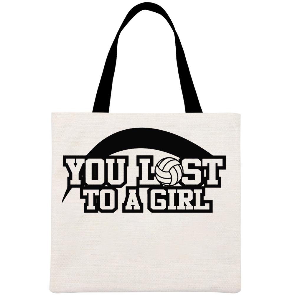 YOU LOST TO A GIRL volleyball Printed Linen Bag-Guru-buzz