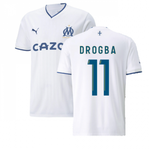 Olympique Marseille Didier Drogba 11 Home Shirt Kit 2022-2023