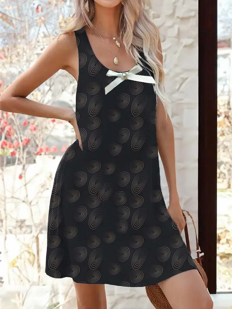 Women's Print Round Neck Dress
