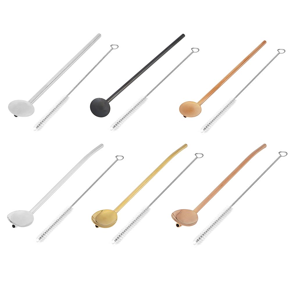 Creative Stainless Steel Bar Drinking Straw Spoon with Cleaning Brush Kit, Stainless steel pipette-d, 501 Original
Creative Stainless Steel Bar Drinking Straw Spoon with Cleaning Brush Kit, Stainless steel pipette-d, 501 Original
