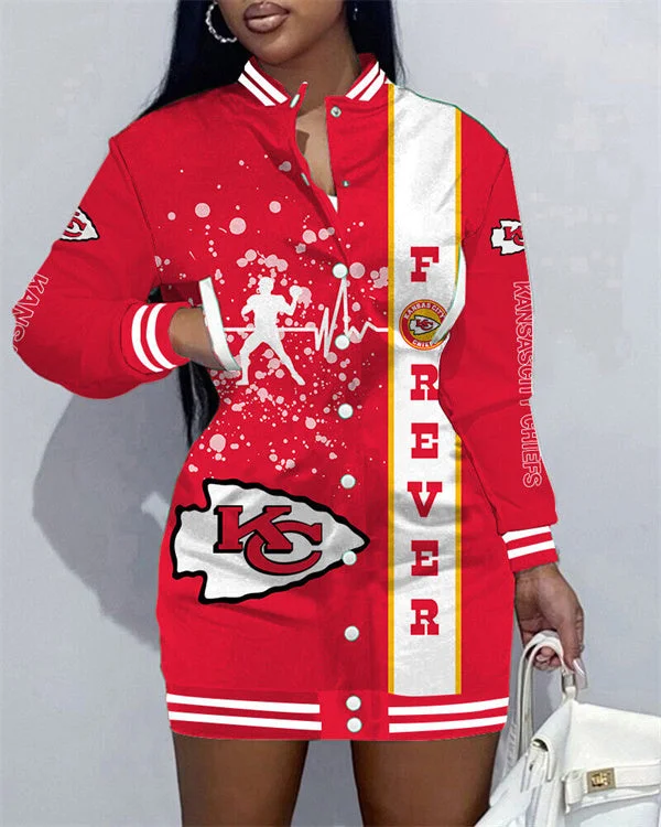 Kansas City Chiefs
Limited Edition Button Down Long Sleeve Jacket Dress