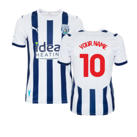West Bromwich Albion Home Shirt Top Kit 2023-2024 ( Printing Your Name )